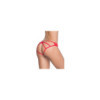 Culotte ouverte rouge ornements façon cage 